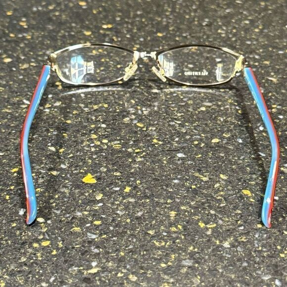 Valentino Brown & Azure Eyeglasses. Unisex. main image 5